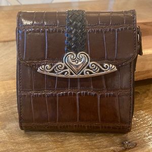 Brighton leather wallet with removable strap